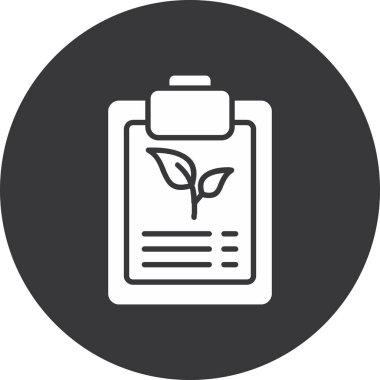 Yaprak simgesi olan bir panonun vektör çizimi