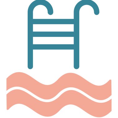 yüzme havuzu vektör simgesi