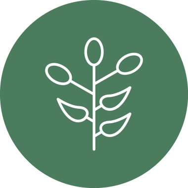 Bir bitki simgesinin vektör illüstrasyonu