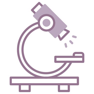 Mikroskop simgesi vektör çizimi