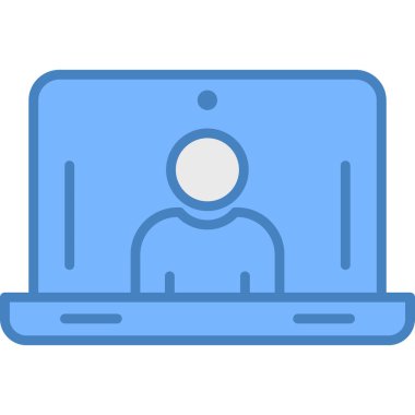 Bilgisayar. Web simgesi basit illüstrasyon