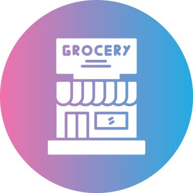 Süpermarket. Web simgesi basit illüstrasyon