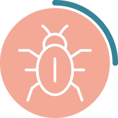 Böcek. Web simgesi basit illüstrasyon