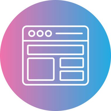 Web tarayıcısı. Web simgesi basit illüstrasyon