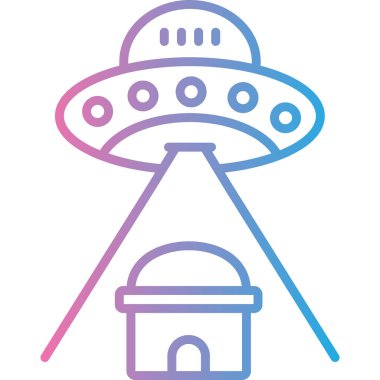 UFO simgesi vektör illüstrasyonu