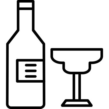 Kokteyl kutsal kişilerin resmi, vektör çizim iç