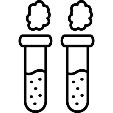 Test tüpleri simgesi. Web için laboratuvar vektör simgelerinin özet çizimi.