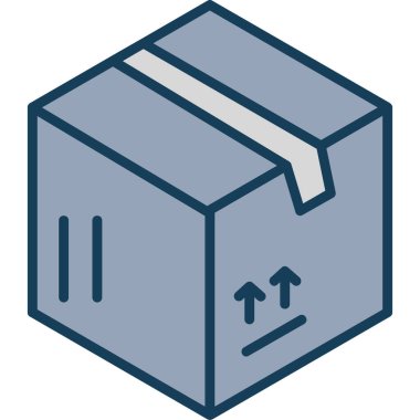 kutu simgesi, vektör illüstrasyonu