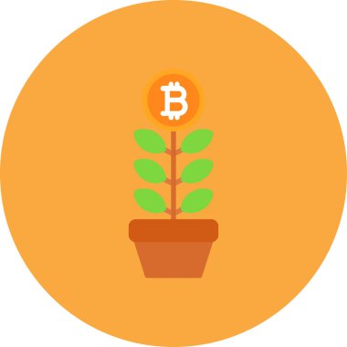 bitcoin. Web simgesi basit illüstrasyon