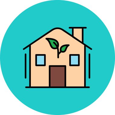 Bitkili ev. Basit tasarım