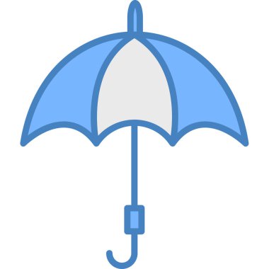 şemsiye simgesi vektör illüstrasyonu