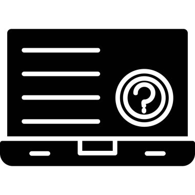 tarayıcı vektörü glyph düz simgesi