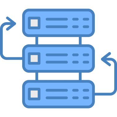 veritabanı ağ sunucu simgesi - taslak biçimi