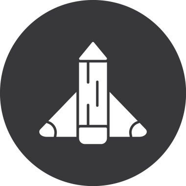 roket ikonu vektör illüstrasyonu