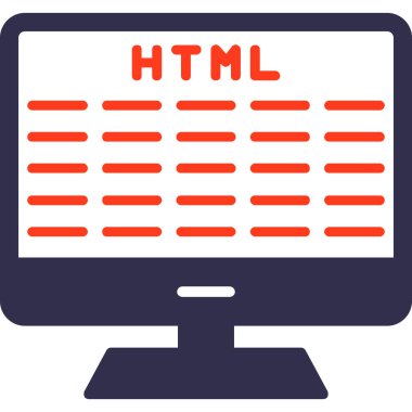 Html. Web simgesi basit illüstrasyon
