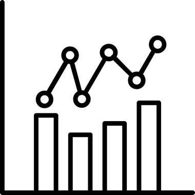 çubuk grafik çizelgesi simgesi dış hat biçiminde