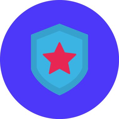 Rozet simgesi, vektör illüstrasyonu basit tasarım