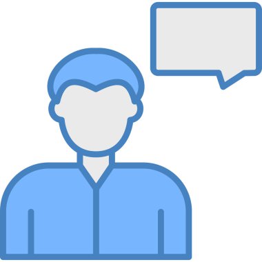 Sohbet ikonu. vektör illüstrasyonu