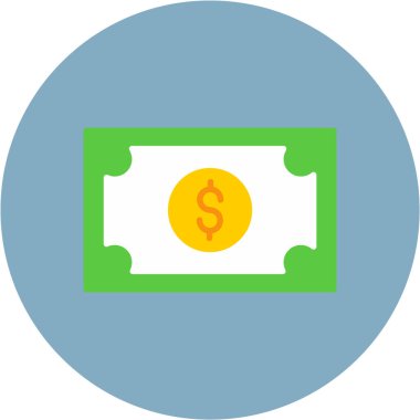 Dolar düz vektör simgesi