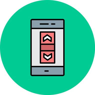 Akıllı telefon. Web simgesi basit illüstrasyon