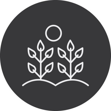 Ağaç simgesinin vektör illüstrasyonu