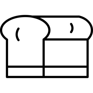 Ekmek. Web simgesi basit illüstrasyon