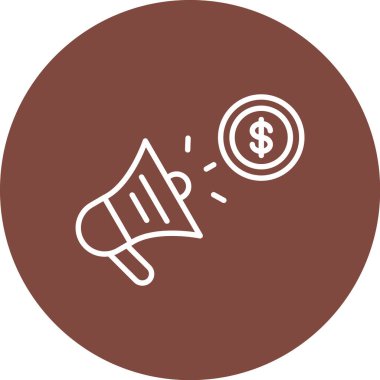 Para simgesinin vektör illüstrasyonu