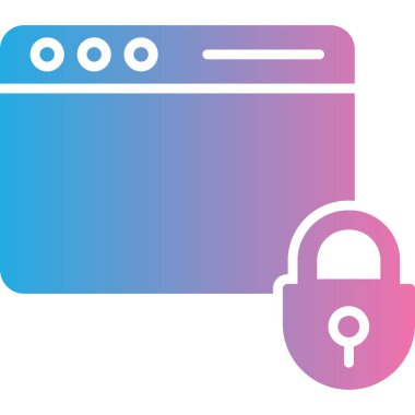 Kilit. Web simgesi basit tasarım