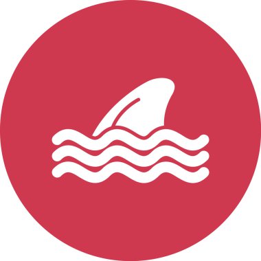 Köpekbalığı vektör simgesi. Basit tasarım illüstrasyon sembolü.