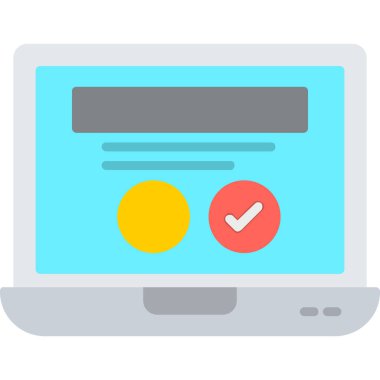 onay işareti düz simgesi, vektör çizim