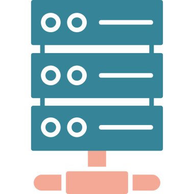 Sunucu. Web simgesi basit illüstrasyon