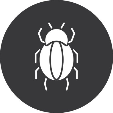 Bir örümcek simgesinin vektör illüstrasyonu