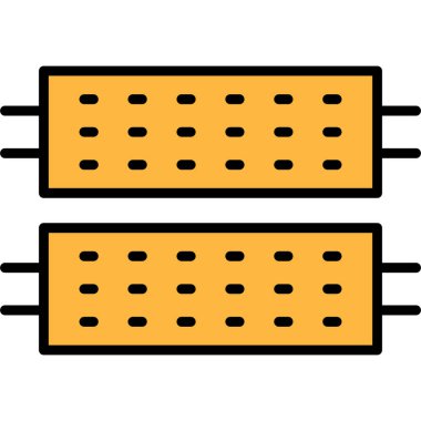 iki renk vektör simgesi