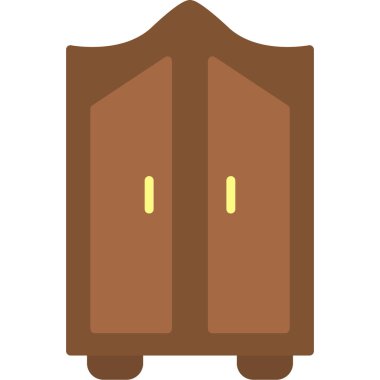 ahşap kapılar, ikon vektör çizimi