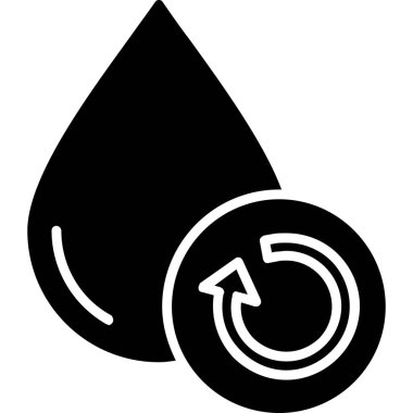 Geri dönüşüm simgesinin vektör çizimi