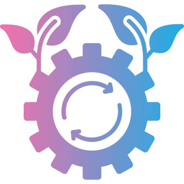 Mühendislik dişlisi dairesel simgesi