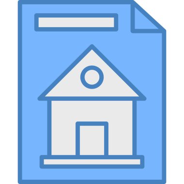 Ev ikonu. Web için vektör simgeleri oluşturmanın basit bir illüstrasyonu