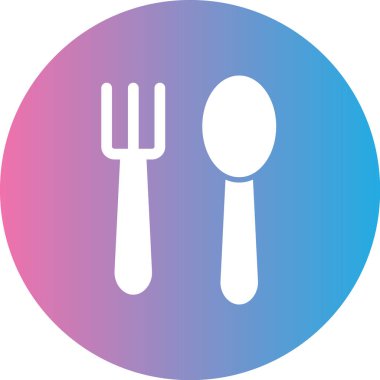 Çatal bıçak ikonu vektör illüstrasyonu