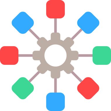 ticari dişli dişli simgesi düz stil