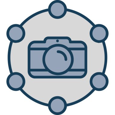 kamera simgesi vektör illüstrasyonu