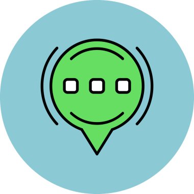 Sohbet simgesinin vektör illüstrasyonu