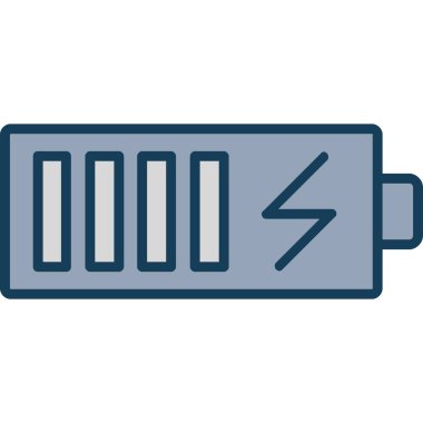 Şarj simgesi. Basit şarj pili tasarımı. vektör illüstrasyonu.