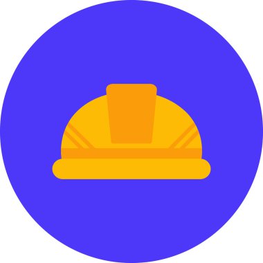 Miğfer. Web simgesi basit illüstrasyon