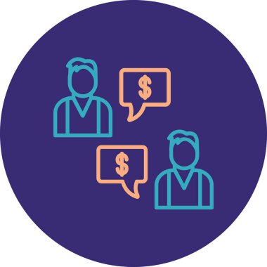 iş ve finans simgesi beyaz vektörü