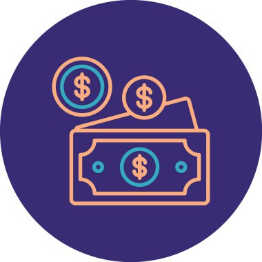 Modern b 'nin vektör illüstrasyonunda nakit para yok