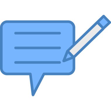 Mesaj simgesi. Basit resimleme