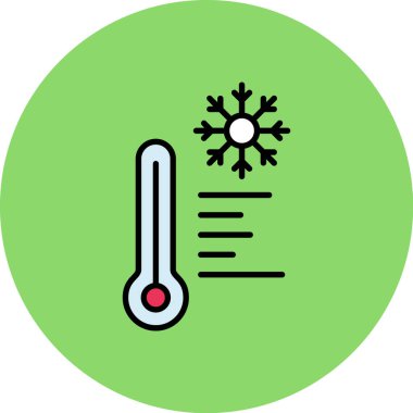 Termometre. Web simgesi basit illüstrasyon