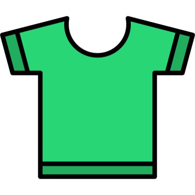 Gömlek düz vektör simgesi