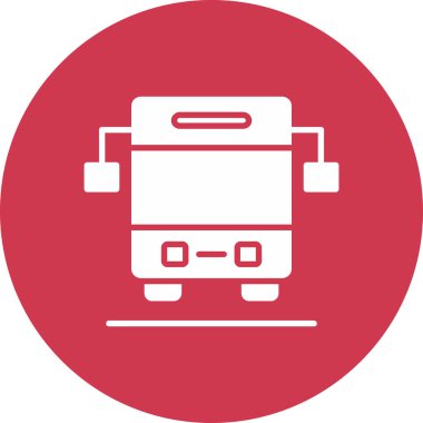 Otobüs. Web simgesi basit tasarım