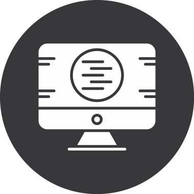 Bilgisayar. Web simgesi basit illüstrasyon